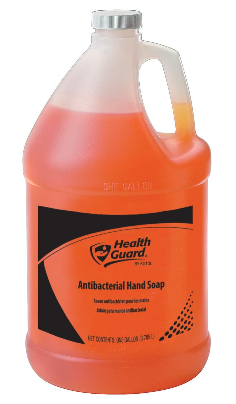 Health Guard 21513 Antibacterial Hand Soap, 1 Gallon Pour Top Bottle, Amber with Citrus Spice Scent (Case of 2)