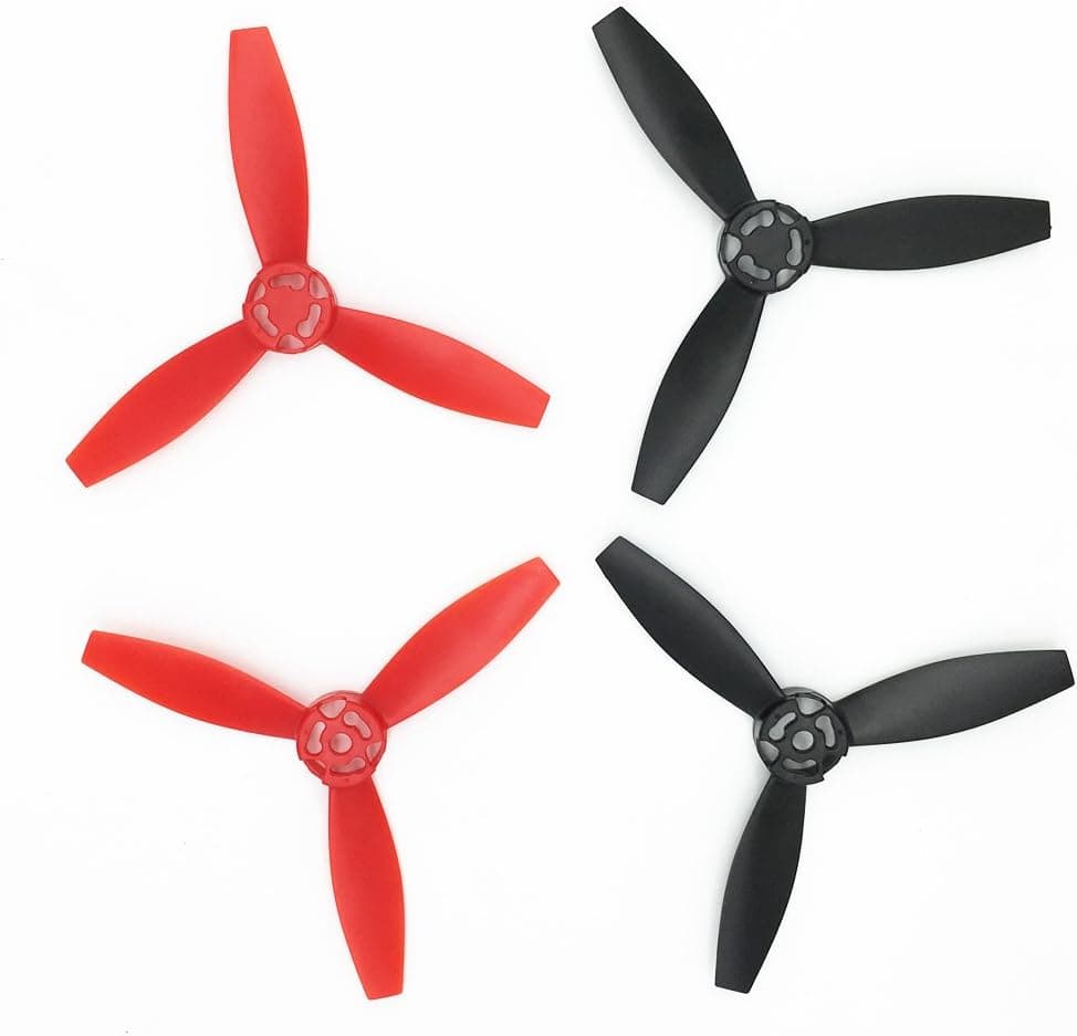 Anbee® 4pcs Plastic Propellers Props Rotor for Parrot Bebop 2 Drone Quadcopter, Black&Red