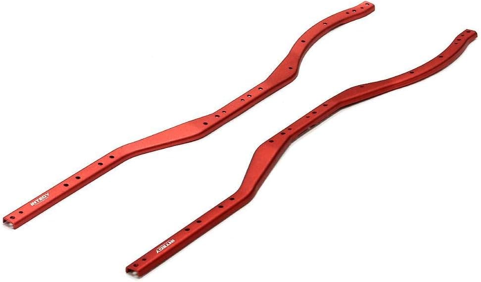 Integy RC Model C24858RED Alloy Frame Rail Set (2) for SCX-10 Dingo, Honcho & JP