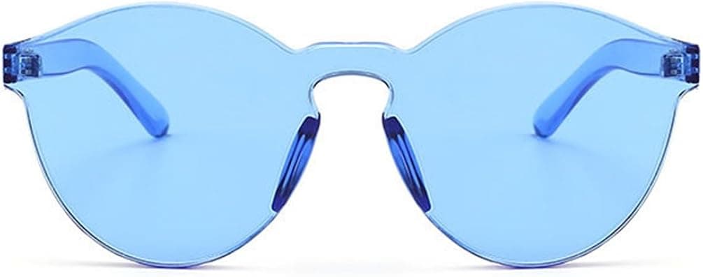 Armear Women Retro Rimless Round Sunglasses Tinted One Piece Lens Eyeglasses