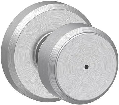 SCHLAGE F40 BWE 626 GSN Greyson Collection Bowery Privacy Lock Knob, Satin Chrome
