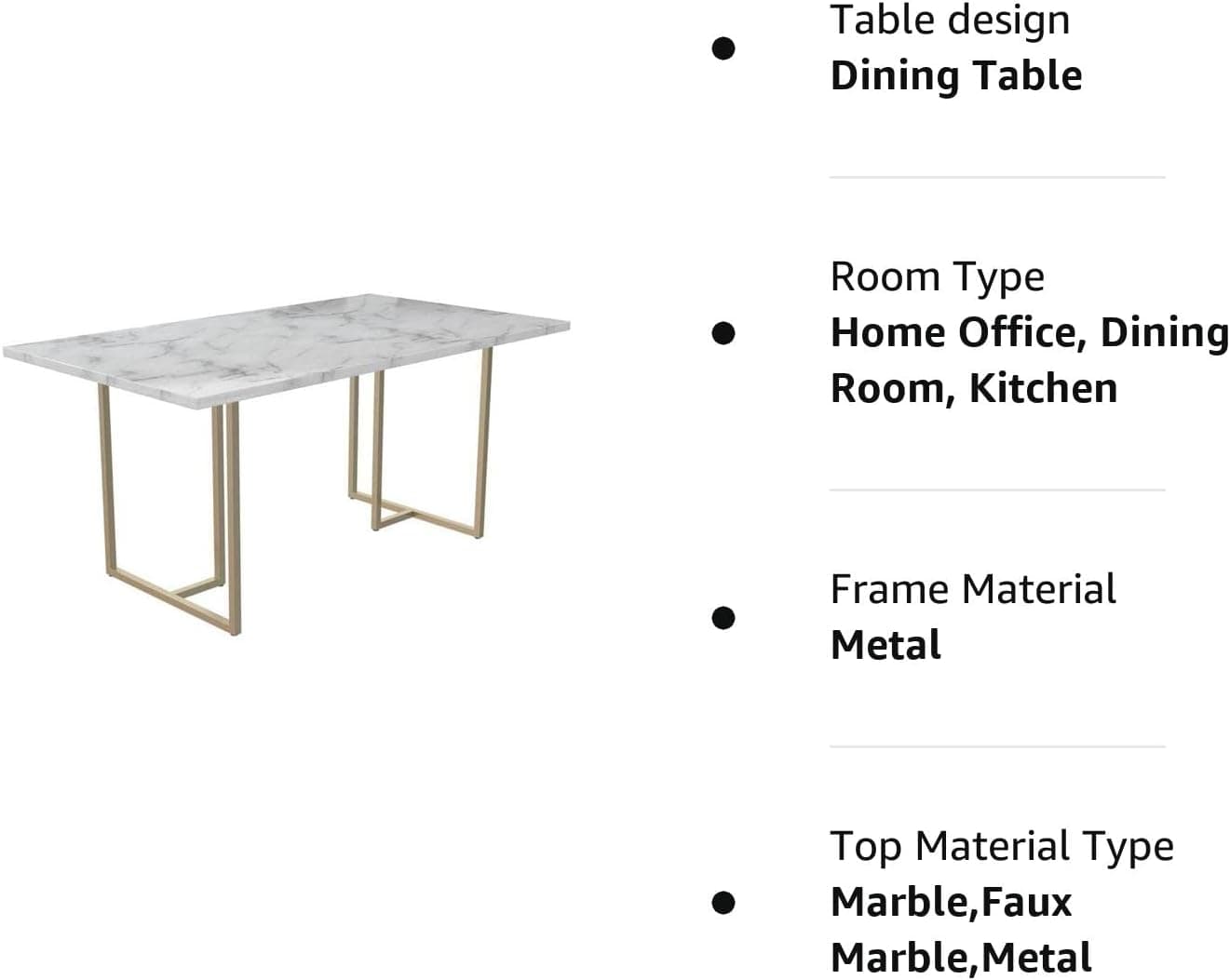 CosmoLiving by Cosmopolitan Astor Dining Table, White