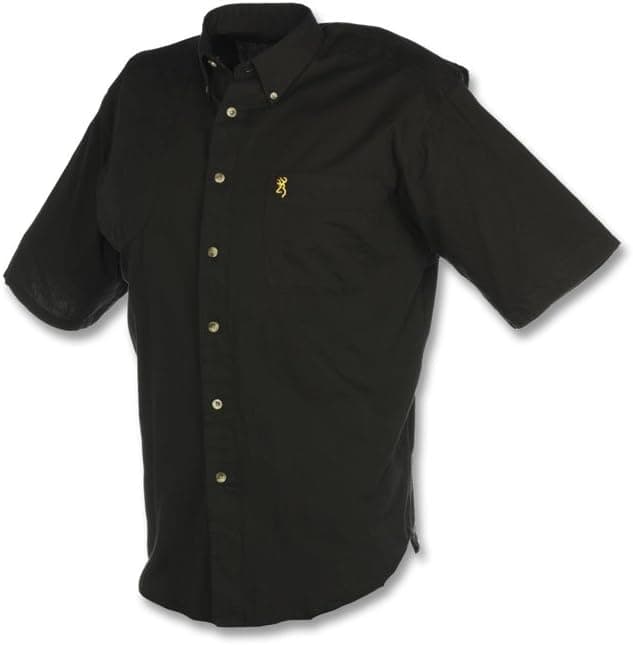 Browning Badger Creek Short Sleeve Shooting Shirt, Black, XX-Large