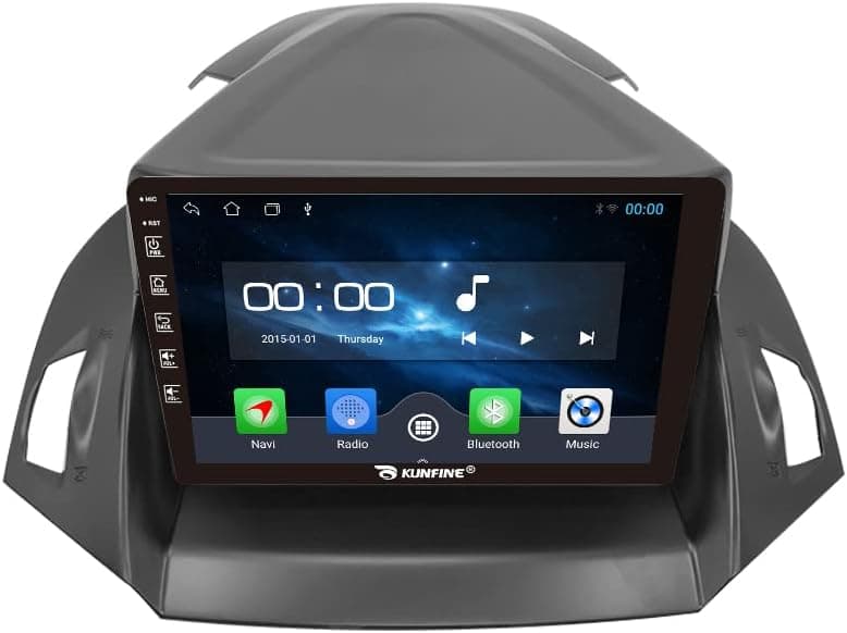 KUNFINE Android Radio CarPlay & Android Auto Autoradio Car Navigation Stereo Multimedia Player GPS Touchscreen RDS DSP BT WiFi Headunit Replacement for Ford Kuga Escape C-Max 2013-2017, if Applicable