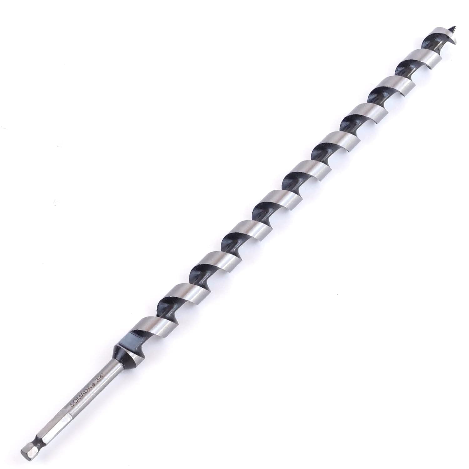 SOMADA 3/4-Inch x 17-Inch Auger Drill Bit for Wood, Hex Shank 3/8-Inch, Ship Auger Long Drill Bit for Soft and Hard Wood, Plastic, Drywall and Composite Materials