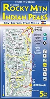 Southern Rocky Mountain National Park & Indian Peaks Wilderness Trail Map