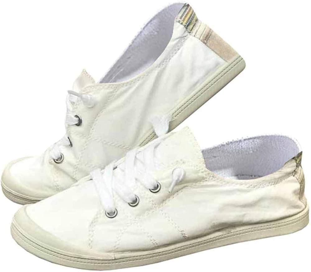 Womens Tie Dye Sneakers Canvas Lace Up Low Top Flat Slip on Colorful Casual Shoes