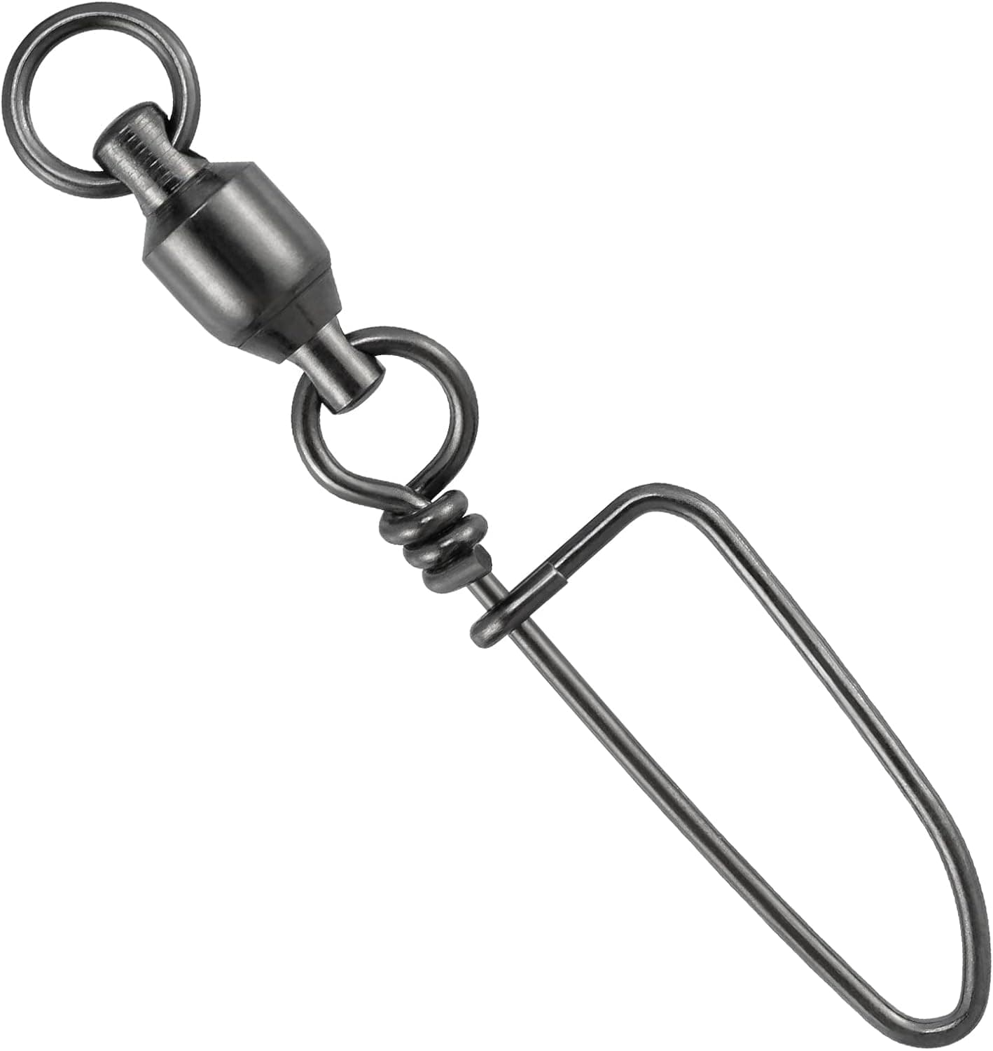 Alwonder 20 Pack Ball Bearing Swivels with Snaps, Fishing Snaps Swivels Saltwater Swivels Fishing Tackle Coastlock Snaps Barrel Leader Connector Downrigger Planer Release Clips