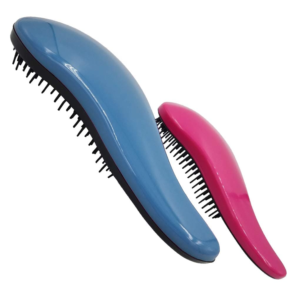 Detangling Comb Hair Brush Wet Tangle Remove Brushes Detangler Hairbrush for Women,Kids,Find,Curly (Blue)