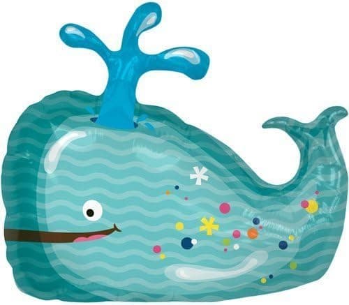Single Source Party Supplies - 14" Whale Air-Fill Mylar Foil Balloon