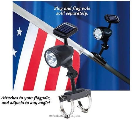 Solar Flag Pole LED Light