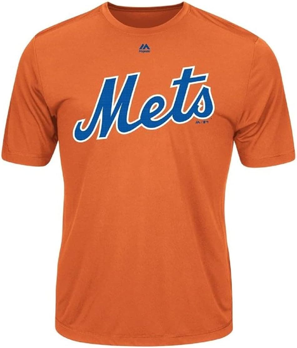 Majestic New York Mets Youth Short Sleeve Performance Shirt - Orange