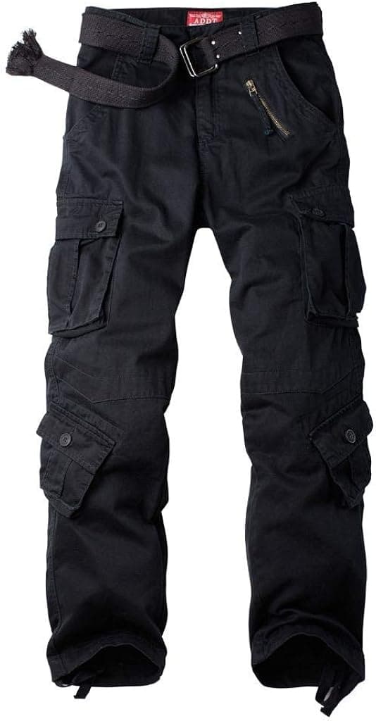 TRGPSG Men's Wild Cargo Pants, Military Camo Pants Cotton Casual Work Hiking Army Pants with 8 Pockets(No Belt)