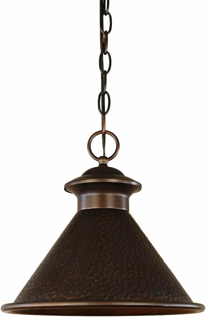 World Imports 9008-86 Dark Sky Essen 12-Inch Single Light Hanging Light, Antique Copper
