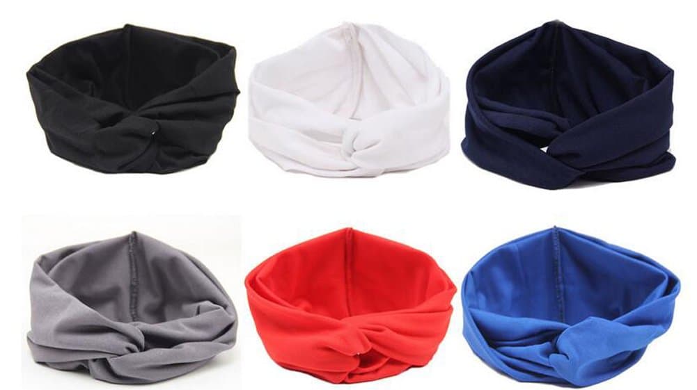 Women Turban Twist Headband Head Wrap Twisted Knotted Knot Soft Hair Band 6 pieces/lot