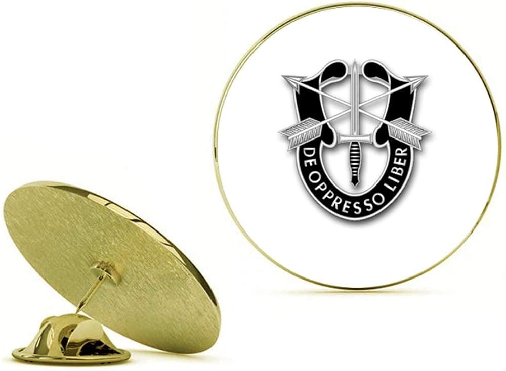 HOF Trading Gold US Army Special Forces Brigade Unit Crest Gold Lapel Pin Tie Suit Shirt Pinback