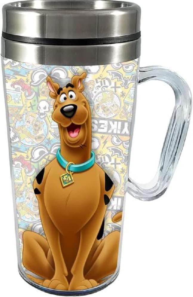 Spoontiques - Insulated Travel Mugs - Acrylic and Stainless Steel Drink Cup - Scooby Doo