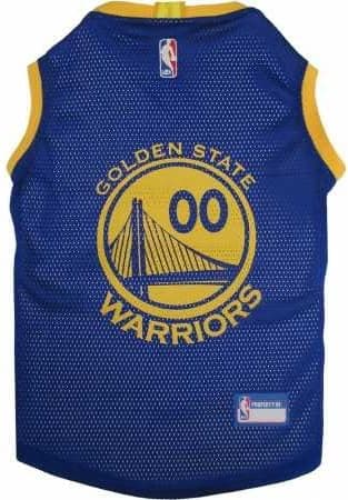 Pets First Golden State Warriors Dog Basketball Mesh Jersey, Small