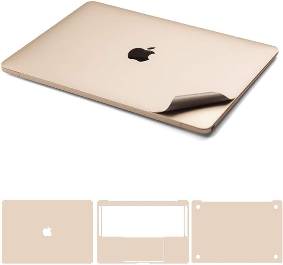 5-in-1 Full Body Cover MacBook Skin Protector Decals Sticker for Apple MacBook Pro 15.4" with Retina Display Model A1398 - Gold