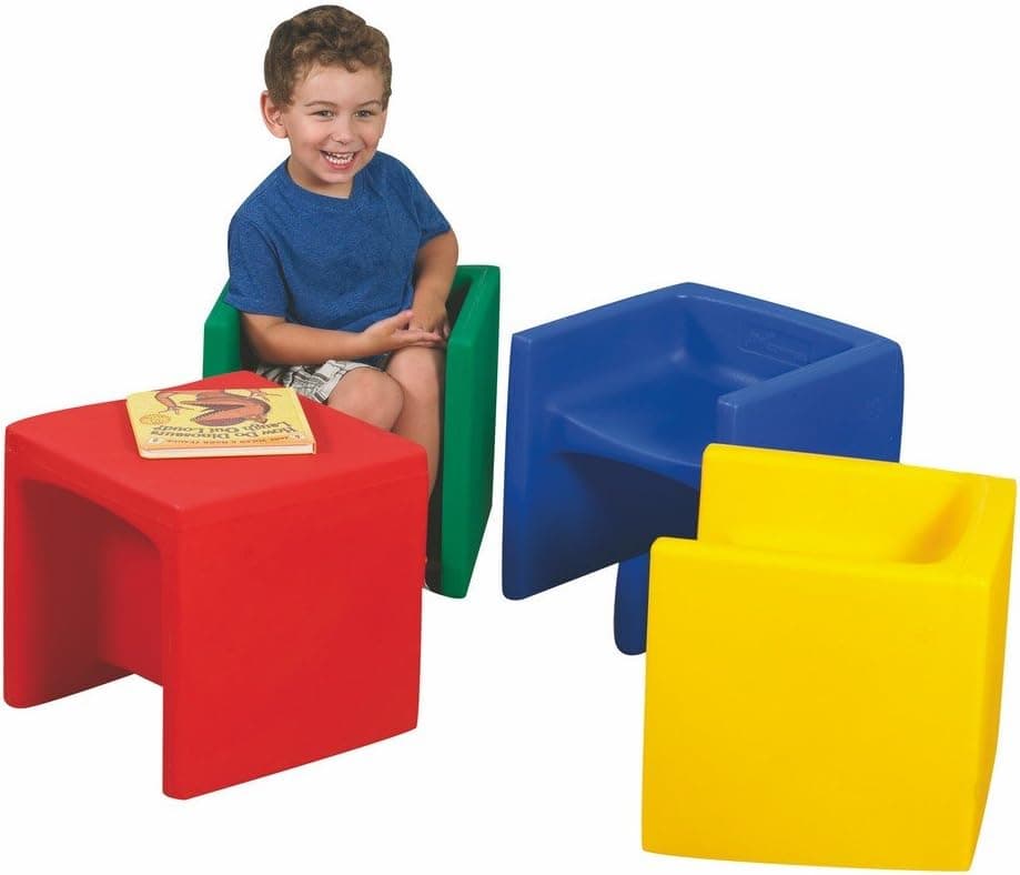 Constructive Playthings Cube Kids Novelty Chair (Set of 4)