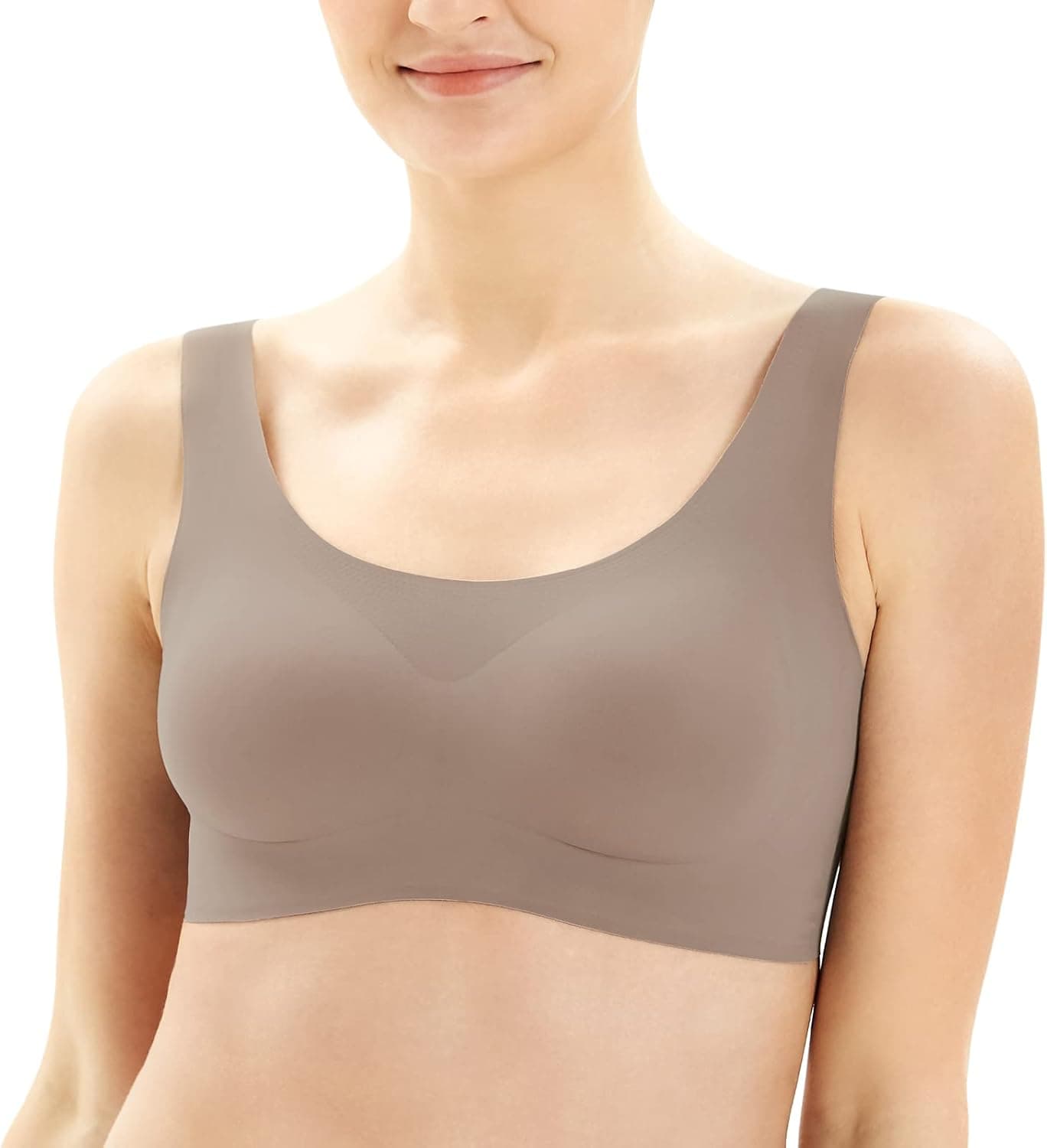 Momcozy Women's Seamless Bra No Underwire Comfort Support Bra with Removable Pad