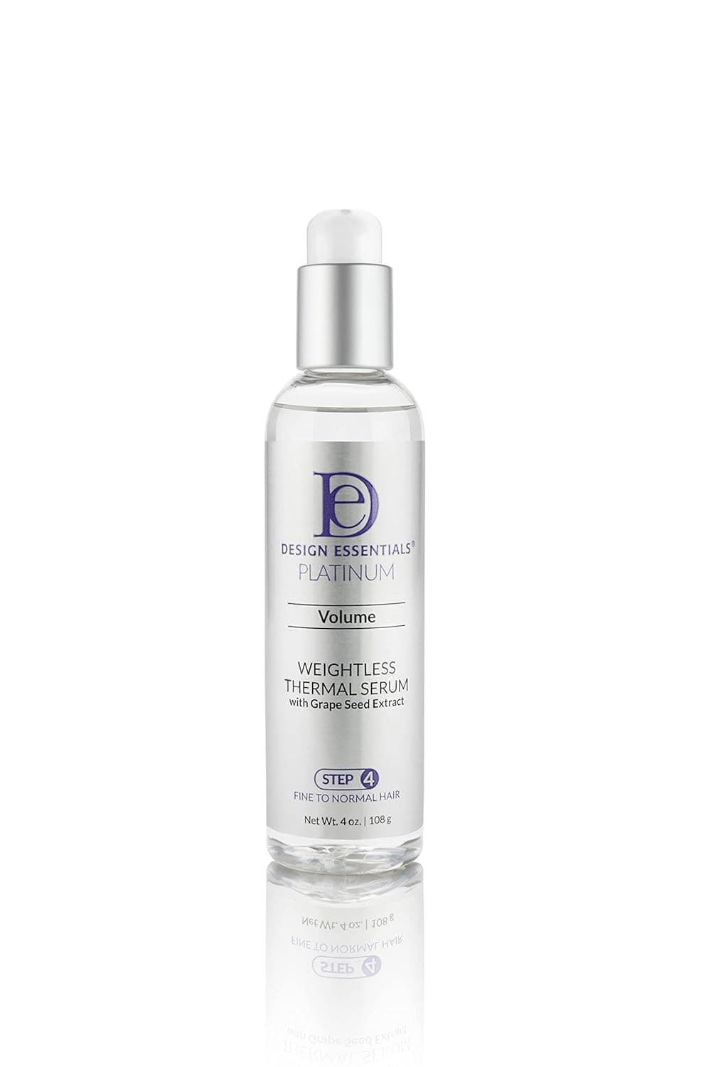 Design Essentials Platinum Finishing Weightless Thermal Protectant Serum, 4 Ounces