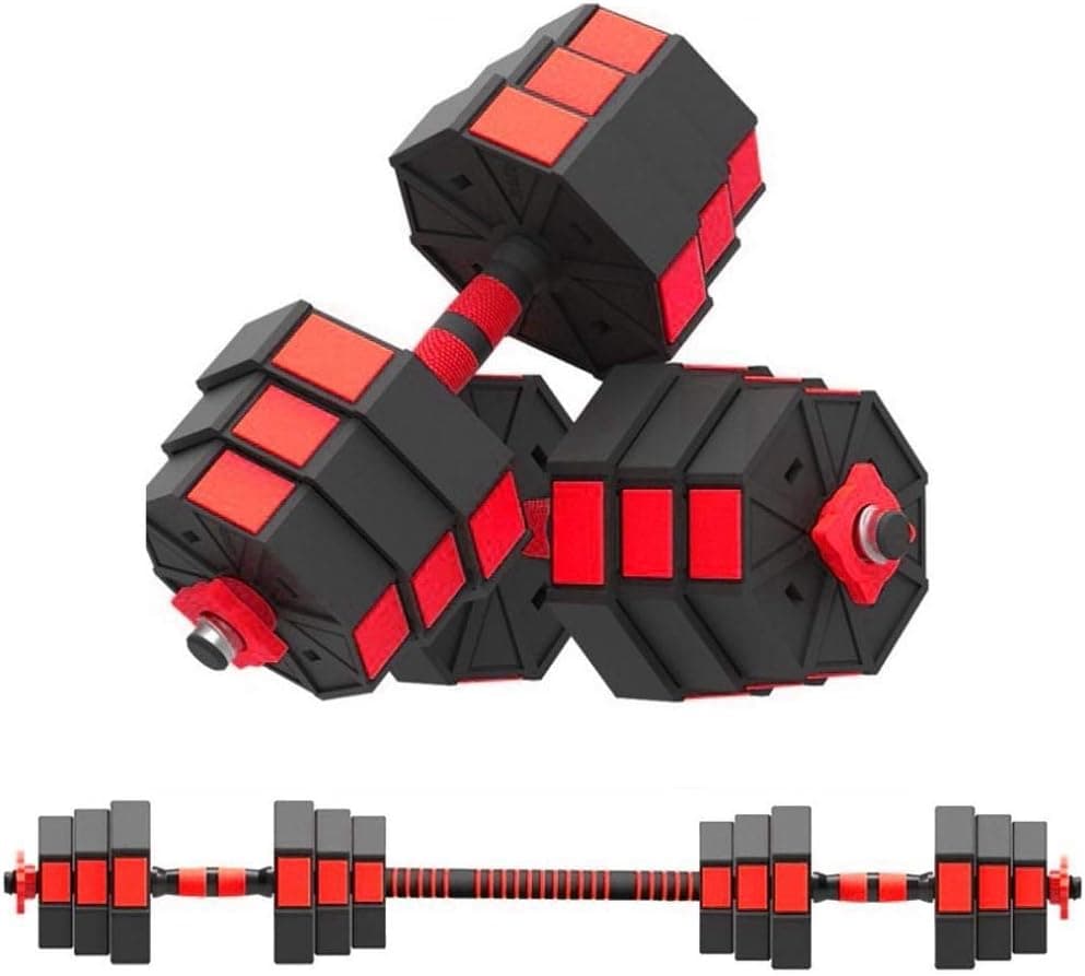 DOYCE Weights Dumbbells Set- Dumbbell Pair, Adjustable to 44Lbs,66Lbs Free Weights Dumbbells with 16'' Connecting Rod for Men and Women, Fitness Barbell for Home Gym, Whole Body