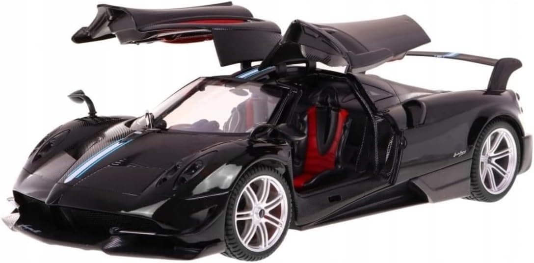 Licensed RC Car 1:14 Scale Pagani Huayra BC | Radio Remote Control 1/14 RTR Super Sport Car Model w/Open Doors (Black)
