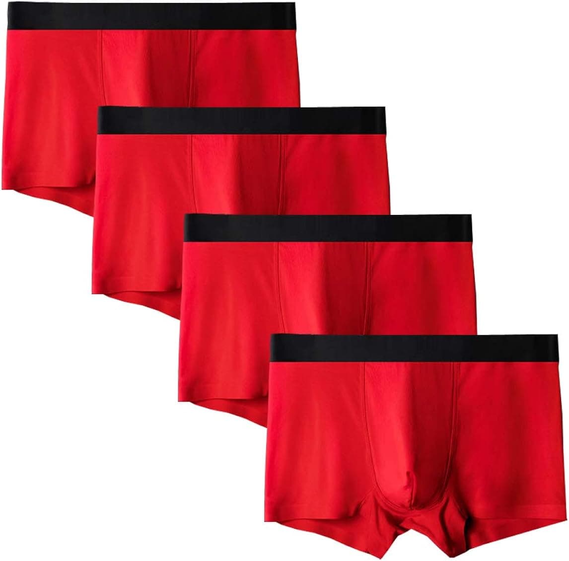 Gudan Men's Cotton Boxer Briefs Short Leg Pack of 4 or 5, 4pack-03rd, Large