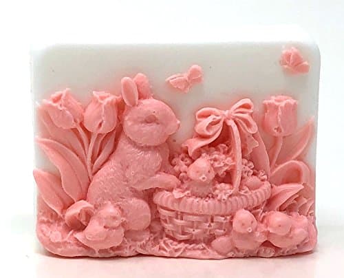 H&B Oils Center Co. Easter Bunny Basket Glycerin Soap Bar Easter Gift Favors Rabbit Soap Fresh Handmade All Natural Pure