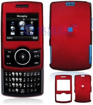 Dark Red Rubber Feel Snap-On Cover Hard Case Cell Phone Protector for Samsung Propel A767
