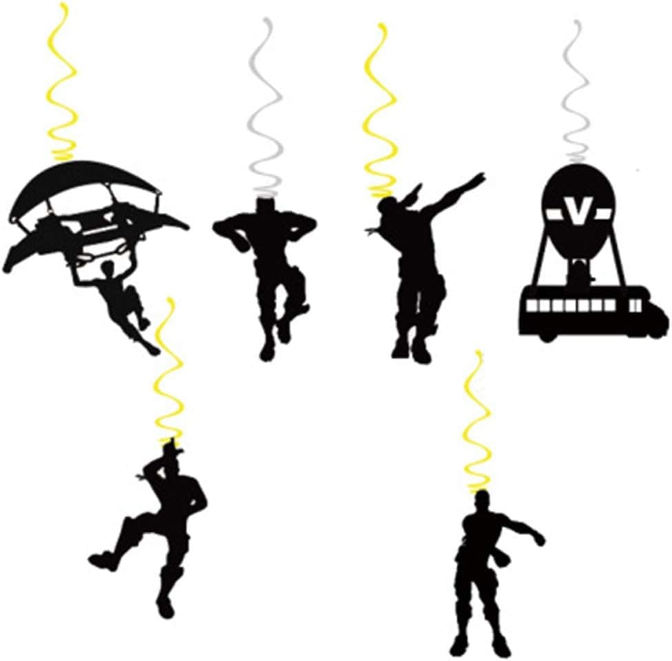 Dance Floss Hanging Swirls - Video Game Party Supplies - Birthday Decorations for Kids Boys Adults Teens Girls