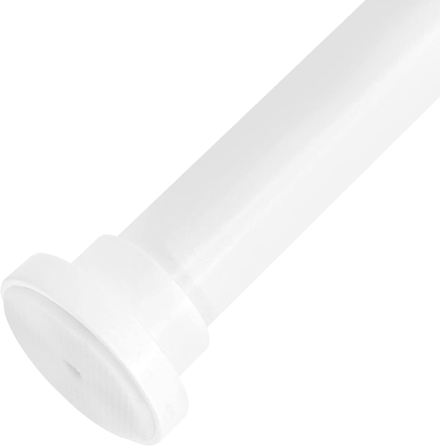 Meriville 1-inch Diameter Metal Spring Tension Rod, Closet Rod, Tension Curtain Rod, Shower Curtain Rod, Adjustable Length 18-inch to 30-inch, Off White