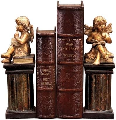 Sterling Pair of Thinking Cherub Bookends