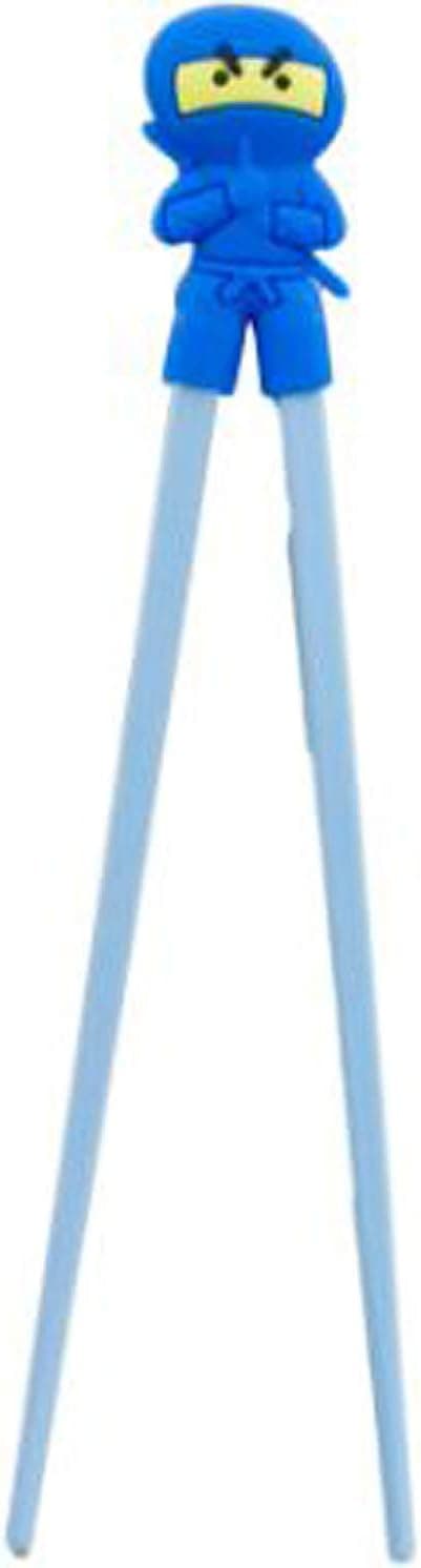Happy Sales HSTC-BLUNJA, Training chopsticks for beginners right or left handed, Blue Ninja
