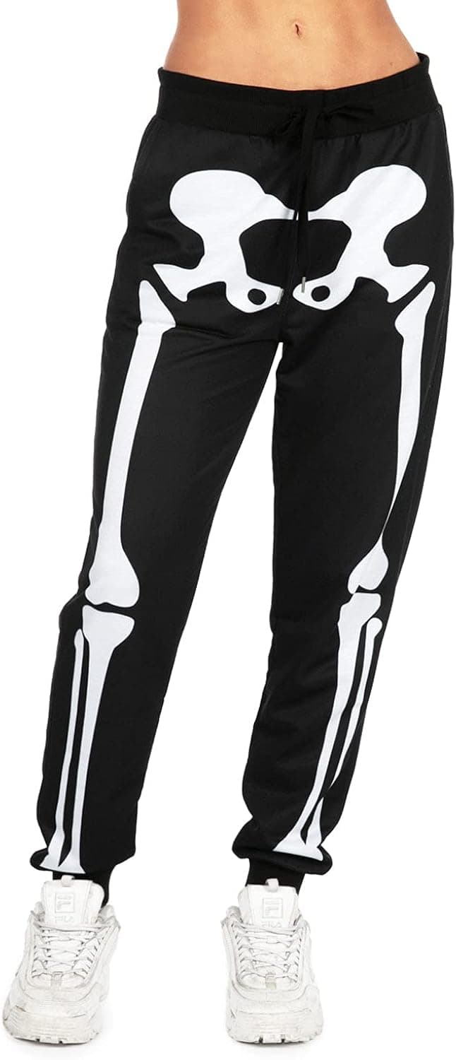 Tipsy Elves Skeleton Joggers Comfort Pants for Women