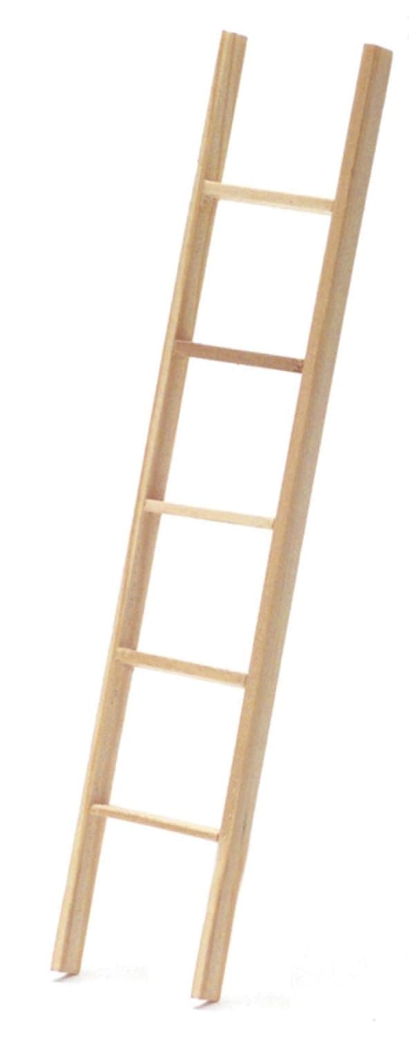 Macy Mae Decorative Wood Ladder. 1:12 Scale Dollhouse Decor