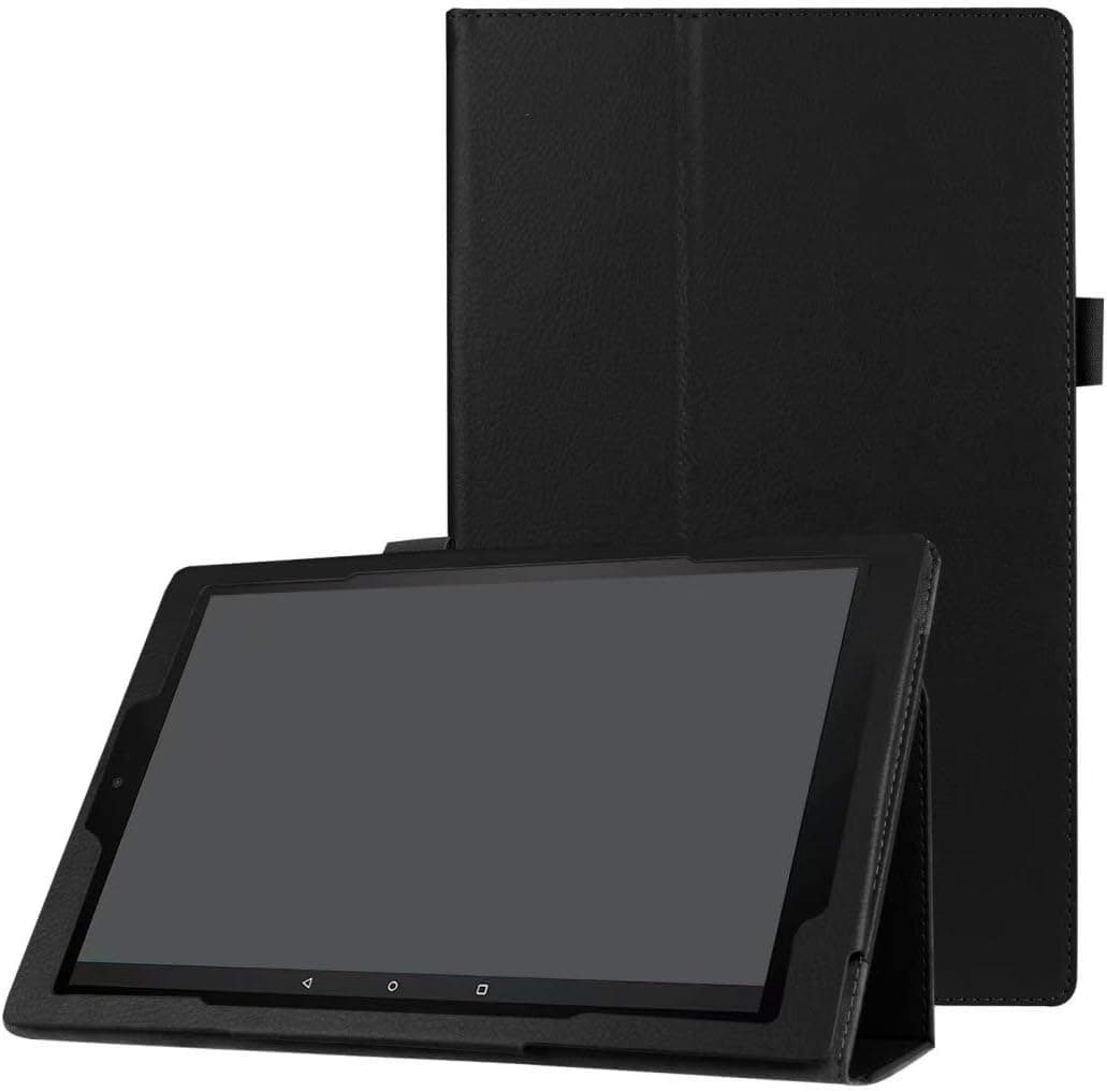 for Amazon New Kindle Fire HD10 5th 7th 9th Generation (2015 2017 2019 Release) Smart Cover, Ultra Slim Folio Stand Auto Sleep/Wake Up Leather Case for New Fire HD 10 10.1 inch (Li-Black)