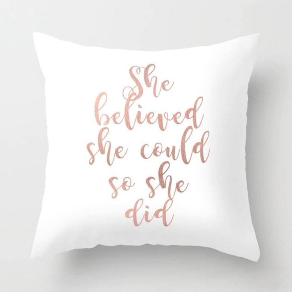 Aremazing Modern Gold Animal Polyester Throw Pillow Case Cushion Cover Home Decor 18 X 18 Inches (She Believed She could So She Did)