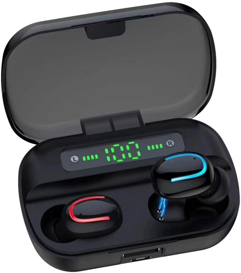 TWS Headphones Wireless Earbuds Earphones for Moto Z4, True Wireless Stereo Headset Hands-Free Mic Charging Case Compatible with Motorola Moto Z4