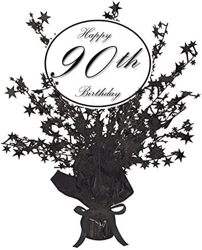 Classy Black 90TH Centerpiece