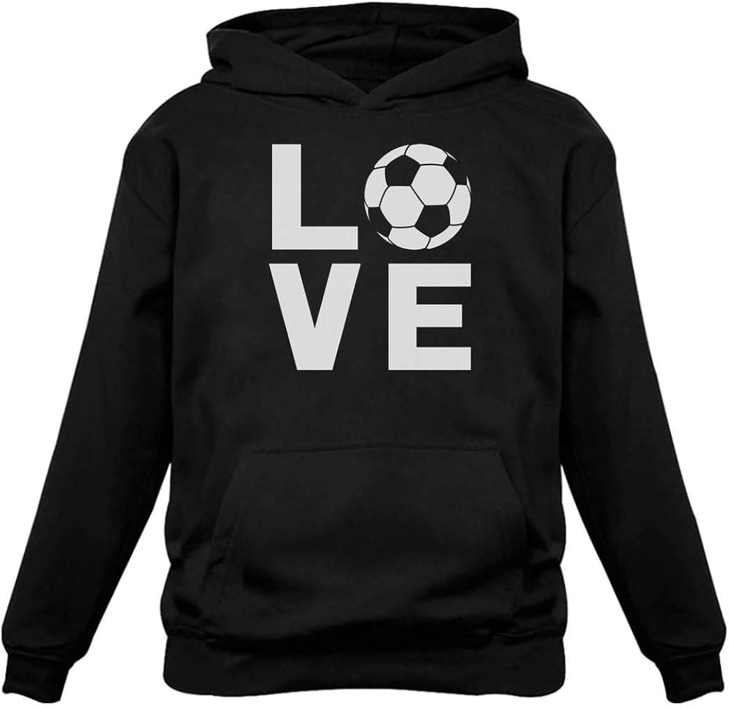 Tstars Love Soccer Hoodies for Teen Girls Women Gifts for Her Players Sweatshirt Hoodie