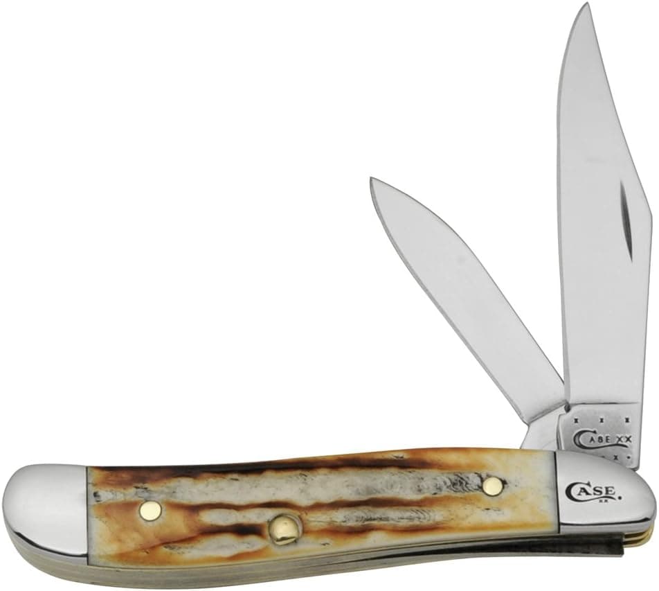 Case Cutlery 71025 Deep Canyon Peanut Jigged Burnt Natural Bone Handle