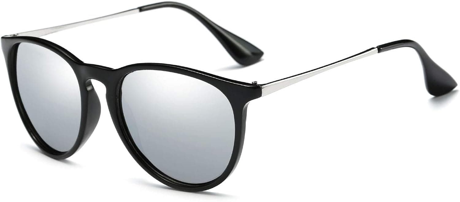 Sunglasses for Women Men Polarized Vintage Round Classic Retro Fashion Sun glasses Aviator Mirrored uv Protection