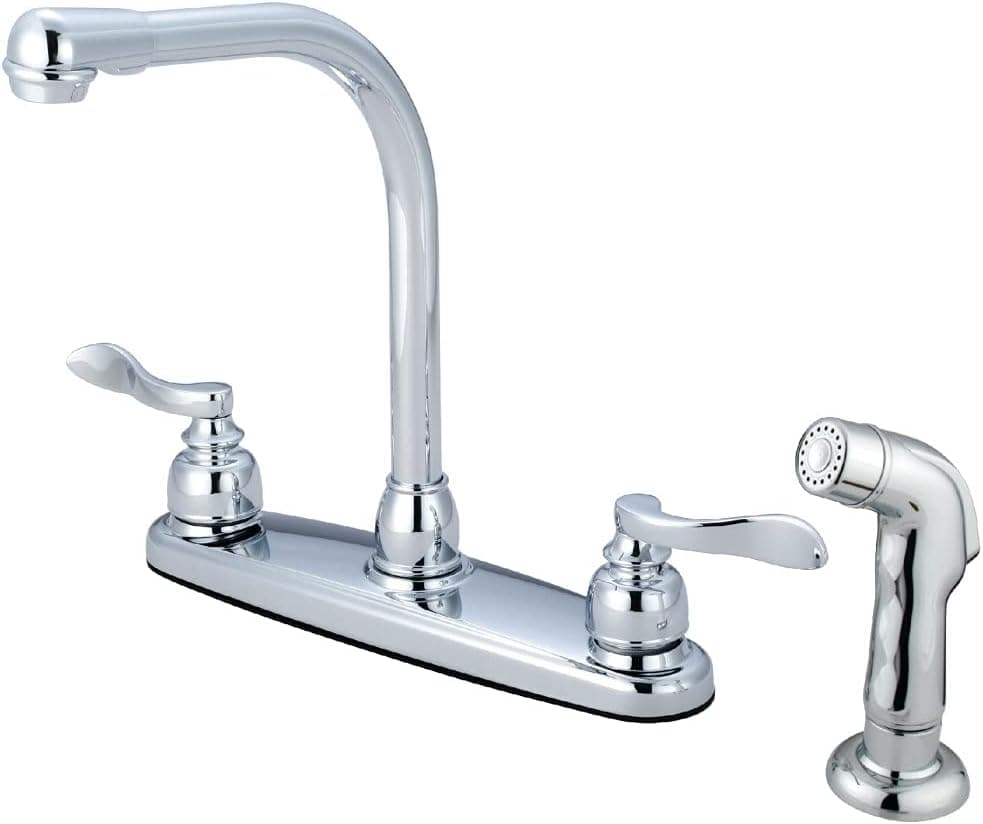 Kingston Brass KB8751NFLSP NuWave French 8" Centerset Kitchen Faucet, 6-7/8-Inch, Polished Chrome