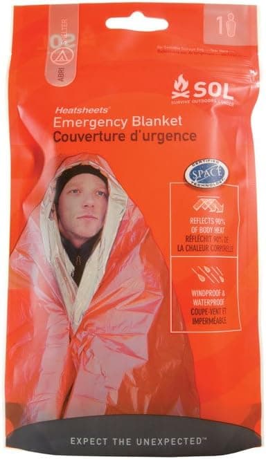 S.O.L. Survive Outdoors Longer 90 Percent Heat Reflective Emergency Blanket