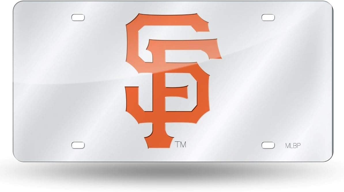 Rico Industries San Francisco Giants Silver Laser License Plate
