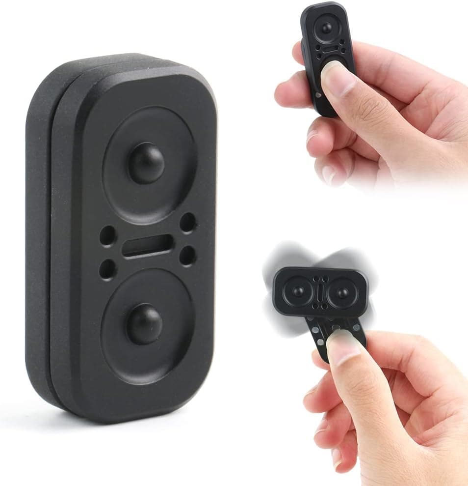 STONESTAR Owl Fidget Slider - Magnetic Metal Fidget Toys Stress Relief Toys Fidget Toys for Adults, Adults Fidget Toys EDC Fidget Toy, Office Desk Toys Gifts for Boyfriend and Father (Black Owl)