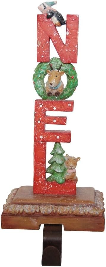 Comfy Hour Joyful Holiday Collection 8'' Christmas Tree Stocking Hanger, Gold and Silvery