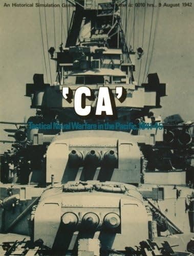 SPI: CA, Tactical Naval Warfare in the Pacific, Board Game, 1st Edition [as originally published in Strategy & Tactics #38, sold here game-only without magazine]